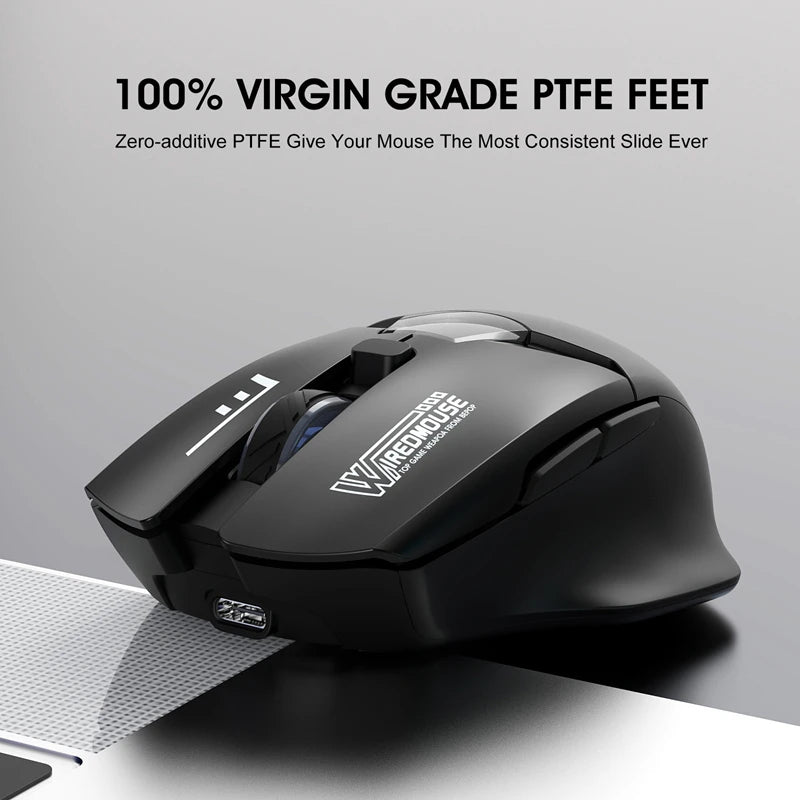 Dual-Mode Wireless Bluetooth Mouse with Smart Screen Display Silent Charging Office Gaming Portable Tablet Universal Mouse