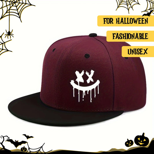 Halloween Themed Outdoor Event Truck Driver Hat Flat Adjustable Brimmed Baseball Caps Unisex Hip-Hop Hats Fashionable Headwear
