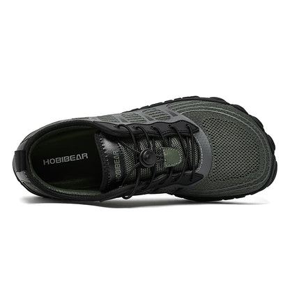 HOBIBEAR Wide Toe Barefoot Sneaker Unisex Non Slip Outdoor Athletic Shoes Elastic Band Beach Sneakers