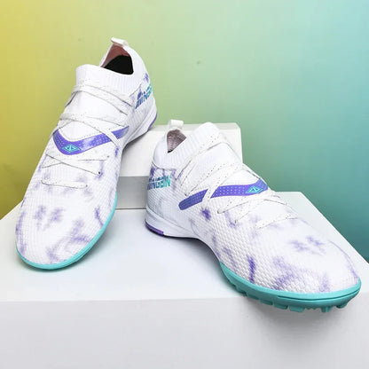 Men's Turf Soccer Shoes Cleats Professional Football Boots Breathable Mesh Youth Soccer Anti-Skid Male Sneakers Society Chuteira