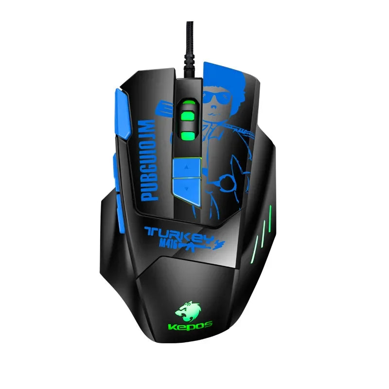 USB Wired Mouse Professional Gaming Mouse 6800DPI Macro Definition D Aggravated Computer Mouse for CF LOL