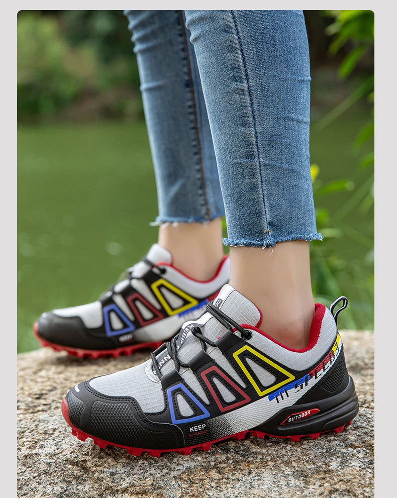 Men's Hiking Shoes Outdoor Sports Lace-Up Hiking Shoes Women's Hiking Sports Non-slip Hunting Tactical Sports Shoes