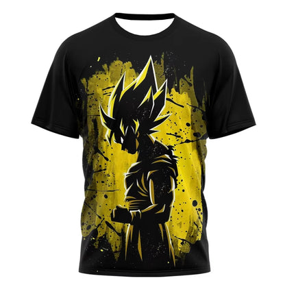 Letní tričko Dragon Ball – dětská trička s motivy anime postav, Goku Super Saiyan – trička pro chlapce, dětská trička s krátkým rukávem, Y2K