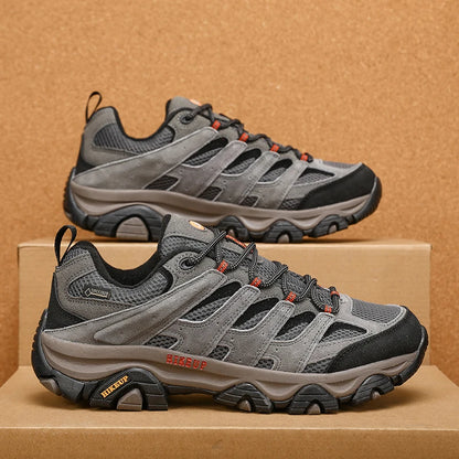 HIKEUP: Zapatillas de senderismo para hombre, de diseño, para escalada y trekking, de cuero, para deportes al aire libre, trabajo y carrera.