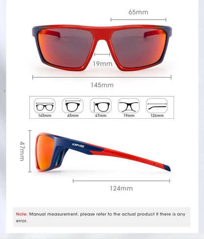 Occhiali da sole polarizzati Kapvoe da uomo alla moda, occhiali da ciclismo, occhiali UV400 per uomo e donna, occhiali da sole per guida, arrampicata e sport all’aperto