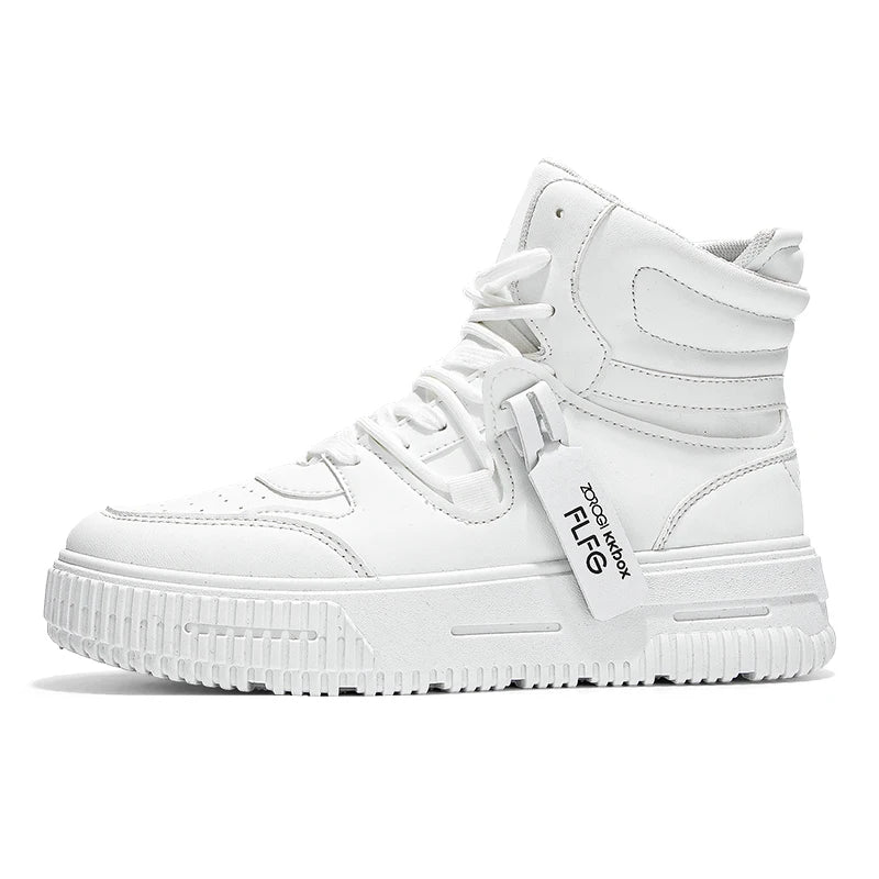 Fashion Casual Sneakers High Top Skateboard Shoes Student Boots Men and Women Trend Wear Resistant Two-color Couples