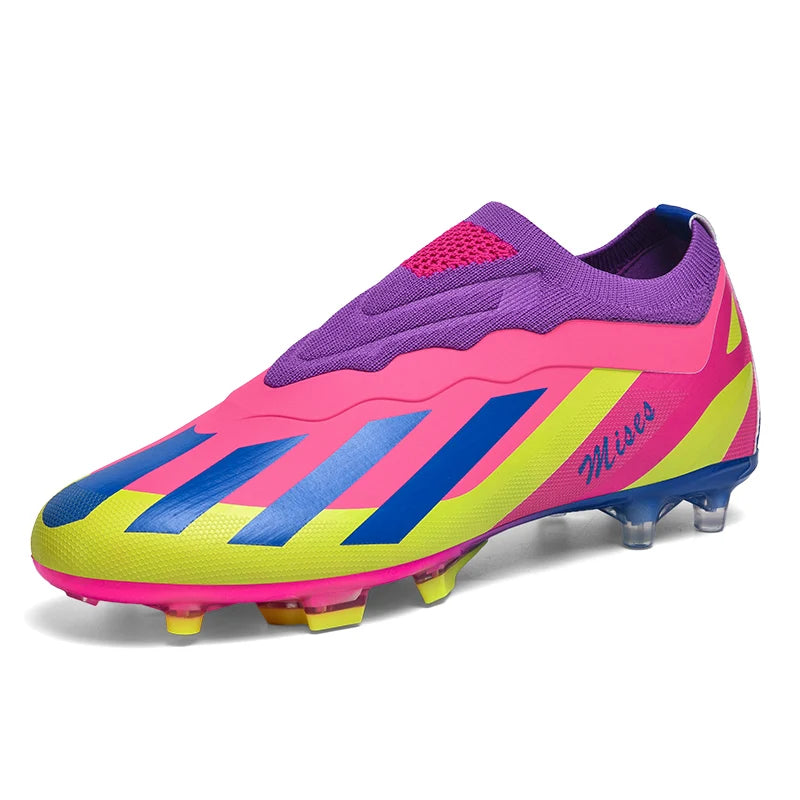 New Men Soccer Shoes Cleats Outdoor Sport Training Breathable Football Boots Long Spikes FG Boys Non Slip Match Comfortable