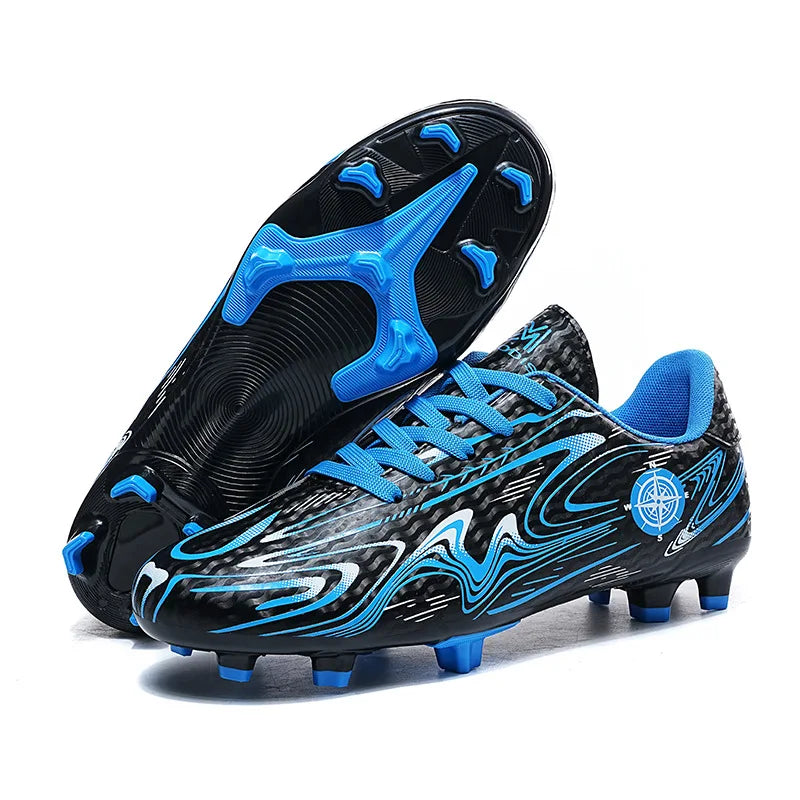 Chaussures de football pour hommes, chaussures de terrain professionnelles, crampons FG/TF pour entraînement sur gazon, chaussures de futsal, baskets de football antidérapantes, chaussures à crampons pour cheville, pointur