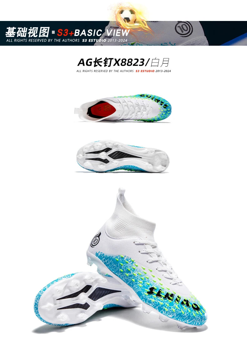 Men Professional Football Shoes Society Cleats Soccer Shoes Original Indoor Football Field Boots Grass Training TF/FG Sneaker