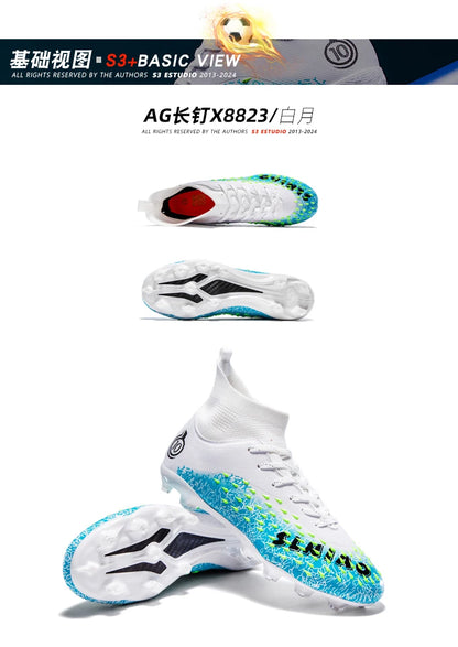 Men Professional Football Shoes Society Cleats Soccer Shoes Original Indoor Football Field Boots Grass Training TF/FG Sneaker