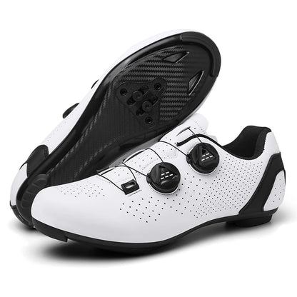 Buty rowerowe MTB dla mężczyzn, sportowe buty do jazdy po bezdrożach i szosie, płaskie buty do szybkiej jazdy na rowerze, obuwie do rowerów górskich z blokami SPD