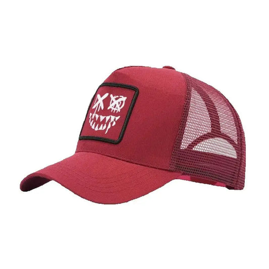 Doitbest Children XX Smiling Face Embroidery Baseball Caps Mesh Summer Outdoor Adjustable Casual Hats Boy Girl Sunscreen Hat