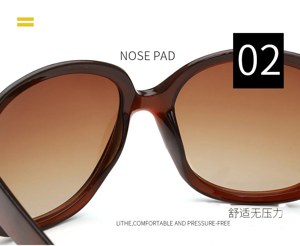 Oversized  Sunglasses Women Luxury Brand Designers Oval Sun Glasses Vintage Black Shades UV400 zonnebril dames