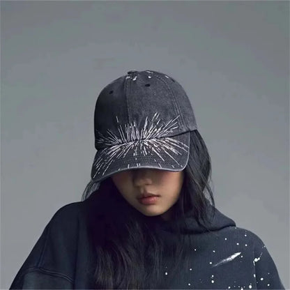 Korean Kpop What Is Your Love Song Same Knitted Embroidery Cap World Tour Concert Cap Fashion Women Men Outdoor Baseball Caps