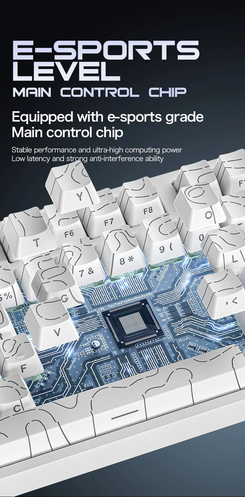 Attack Shark R82HE Wired RGB Magnetic Switch Keyboard, 256K Scan Sampling Rate, 0.005RT Accuracy 8K Return Rate