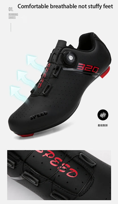 Scarpe da ciclismo professionali con suola in gomma, fibbia a bottone, scarpe da MTB da donna senza chiusura, scarpe da ciclismo indoor da uomo, scarpe da ciclismo cross-country