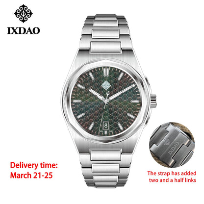 IX&DAO 2025 New 37mm Warrior Men's Automatic Mechanical Watch Miyota 9015 Movement Sapphire Stainless Steel Waterproof 10Bar BGW