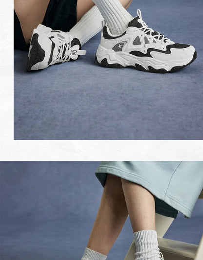 Xtep Casual Shoes Spring And Summer Lightweight Sports Shoes Thick Sole Fashionable Street Style Sneakers 875319320004