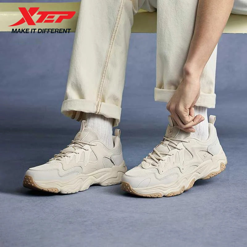 Xtep Casual Shoes Spring And Summer Lightweight Sports Shoes Thick Sole Fashionable Street Style Sneakers 875319320004