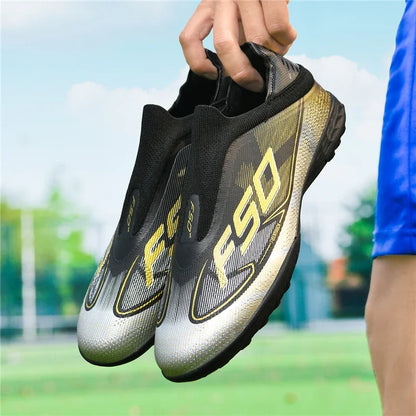 Nouvelles chaussures de football pour hommes, chaussures de sport respirantes, chaussures de futsal antidérapantes, chaussures de football ultralégères, haute tige, haute qualité, pour match en extérieur