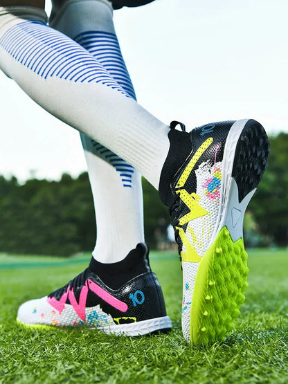 Chaussures de football pour homme, crampons Society, chaussures de football professionnelles, chaussures de football d'intérieur pour terrain rapide, baskets pour garçon, entraînement original