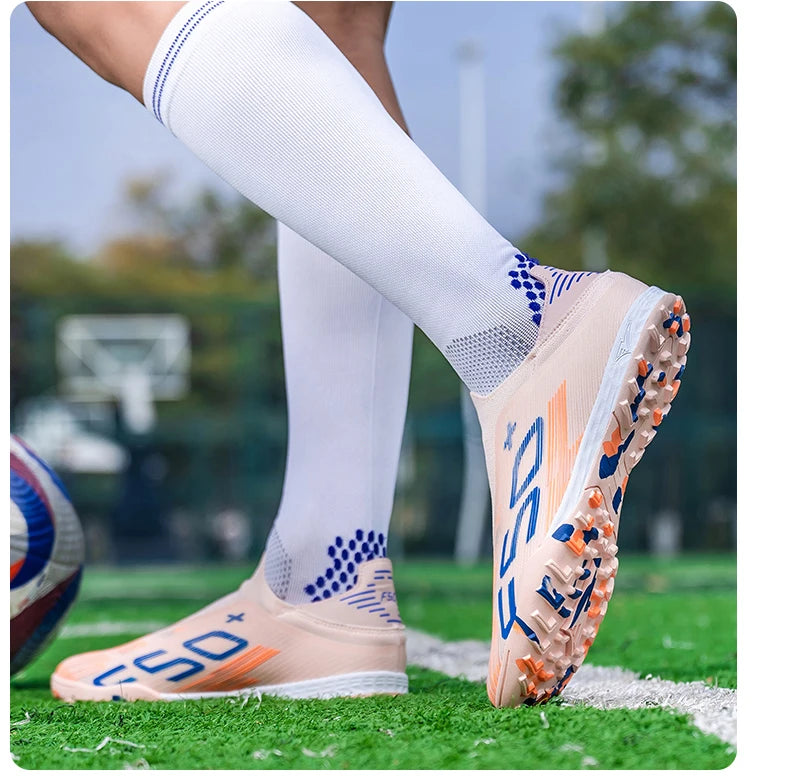Men's Soccer Shoes Grass Football Boots Ultralight Sport Comfortable Indoor Cleats Non Slip Fg Turf Futsal Adult Non-Slip