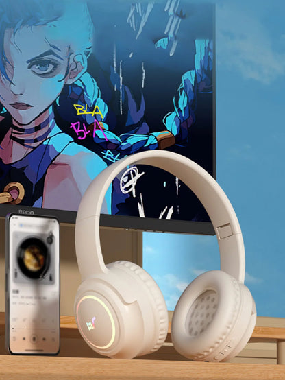 Casque Bluetooth circumaural, casque sans fil avec réduction de bruit ENC, son stéréo Hi-Fi, longue autonomie pour le jeu et l'utilisation quotidienne.