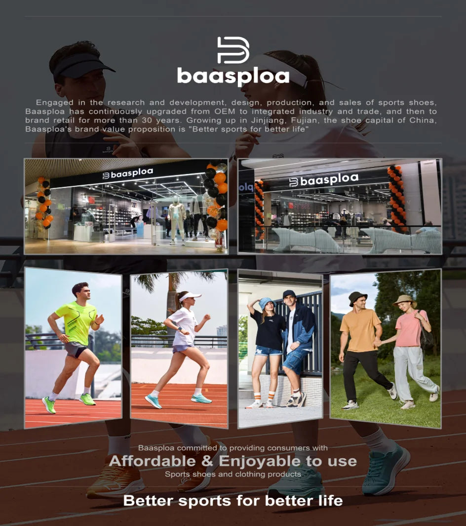 Baasploa Men Hiking Shoes High Quality Comfort Soft Waterproof Male Trekking Sneakers Resistant Non-slip Outdoor Climbing Shoes