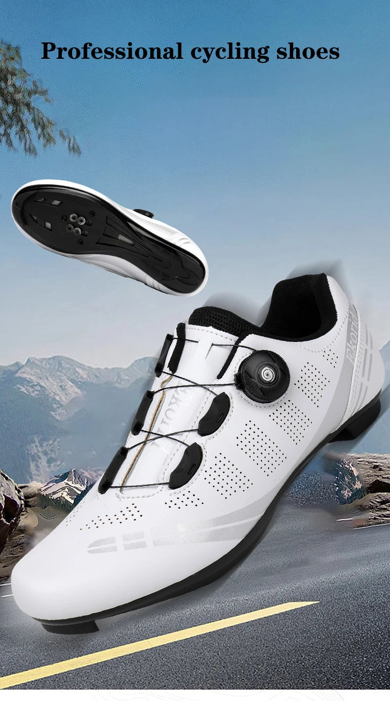 Buty rowerowe unisex Speed – buty wyczynowe SPD do rowerów szosowych z blokadą, oddychające buty MTB do jazdy górskiej i terenowej