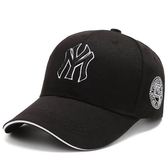 Four Seasons HatsMen Trendy Black Retro brooklyn Letter Embroidery Baseball Cotton Adjustable Casual Hat Hip Hop Sun Hats