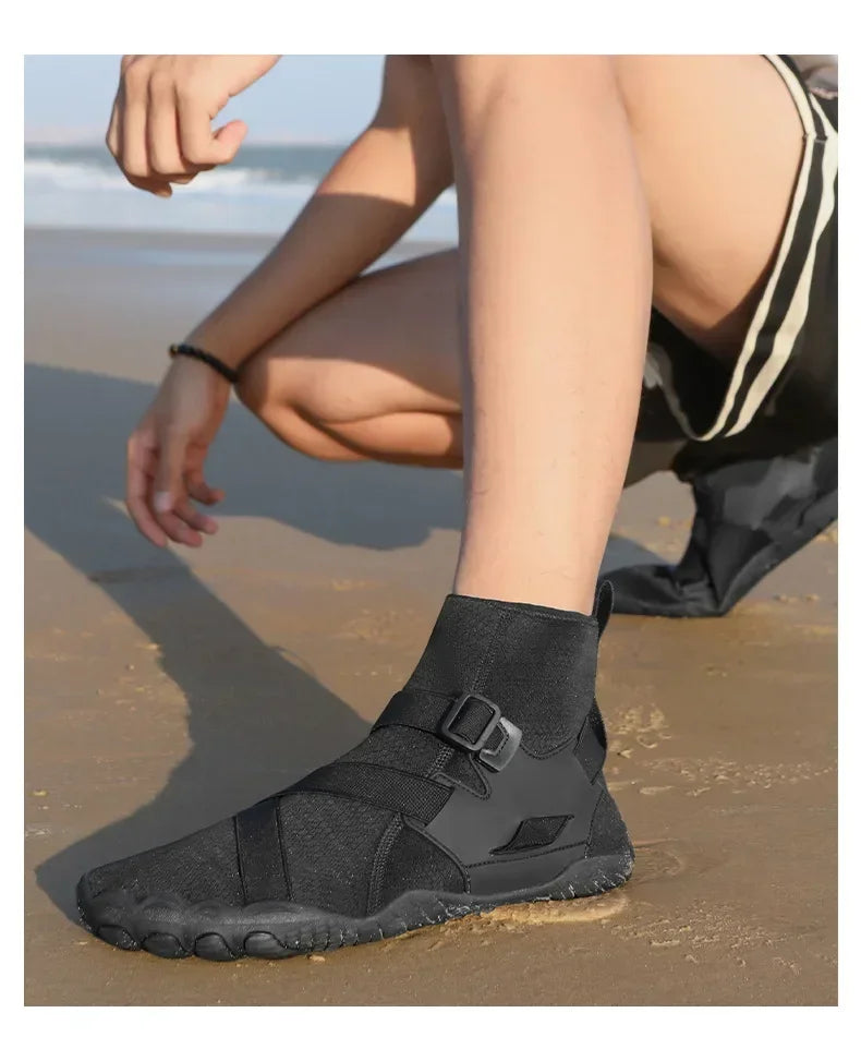 Sapatilhas aquáticas unissexo de cano alto para desporto ao ar livre, caminhada, travessias na água, natação, praia, fitness, mergulho e surf, estilo barefoot