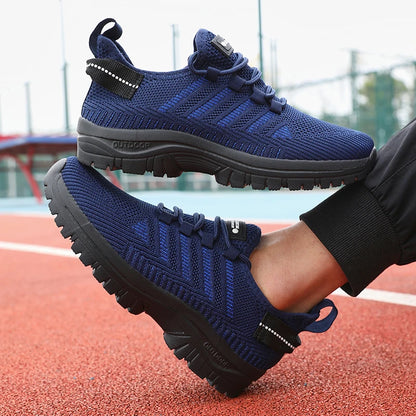 Men's Casual Shoes Breathable Flyknit Mesh Upper Comfortable Outdoor Walking, Cycling, Exercise Shoes for Men Tenis Para Hombre