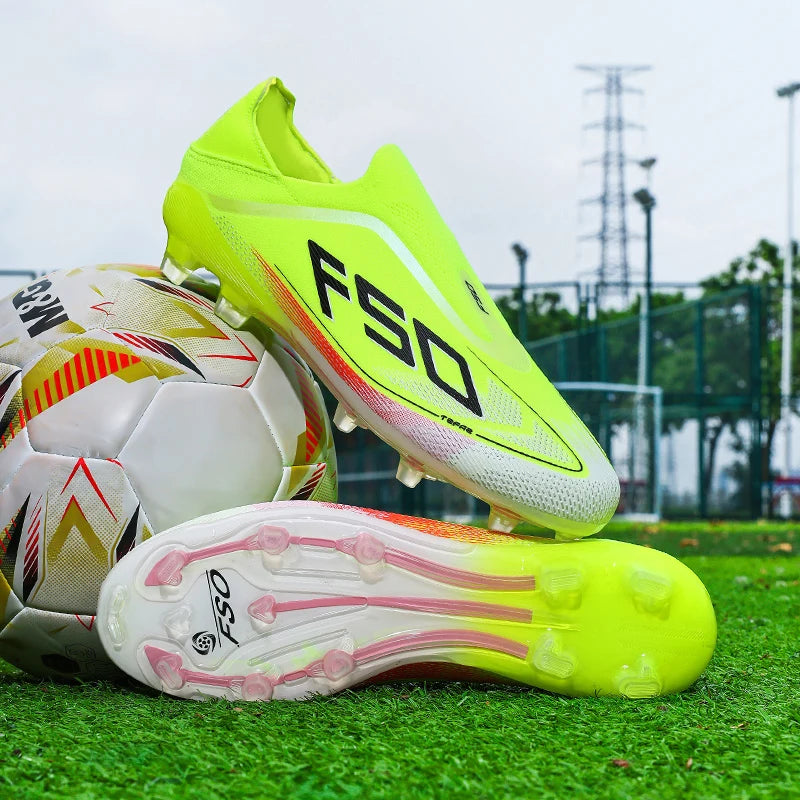 New Men Soccer Shoes Match Football Boots Non-Slip Boys High-quality Outdoor Sneakers Grass Cleats Hot-selling High-top Light