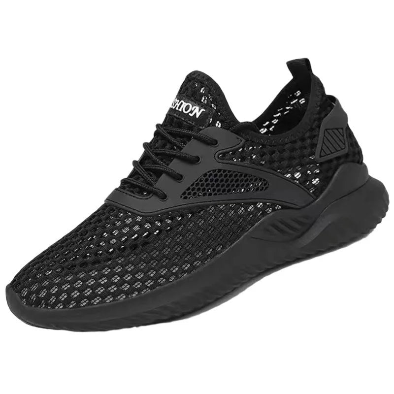 Breathable Mesh Running Shoes Men's Low Cut Slip-On Sports Sneakers Flat Heel Lightweight Comfortable Unisex Trainers