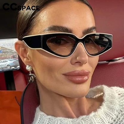 Vintage Oval Sunglasses Women Luxury Brand Designer Cat Eye Sun Glasses Retro Black White Glasses Ladies Goggle UV400 Eyewear