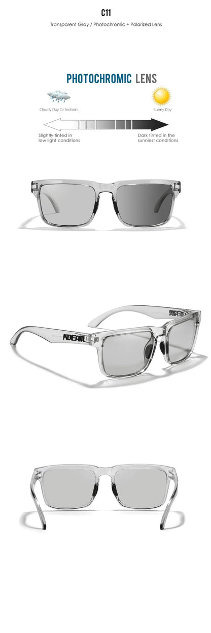 New Colors KDEAM-PLUS Large Size Square Unisex Sunglasses Polarized Photochromic Oversized Sun Glasses Fashion Anti Glare Mirror