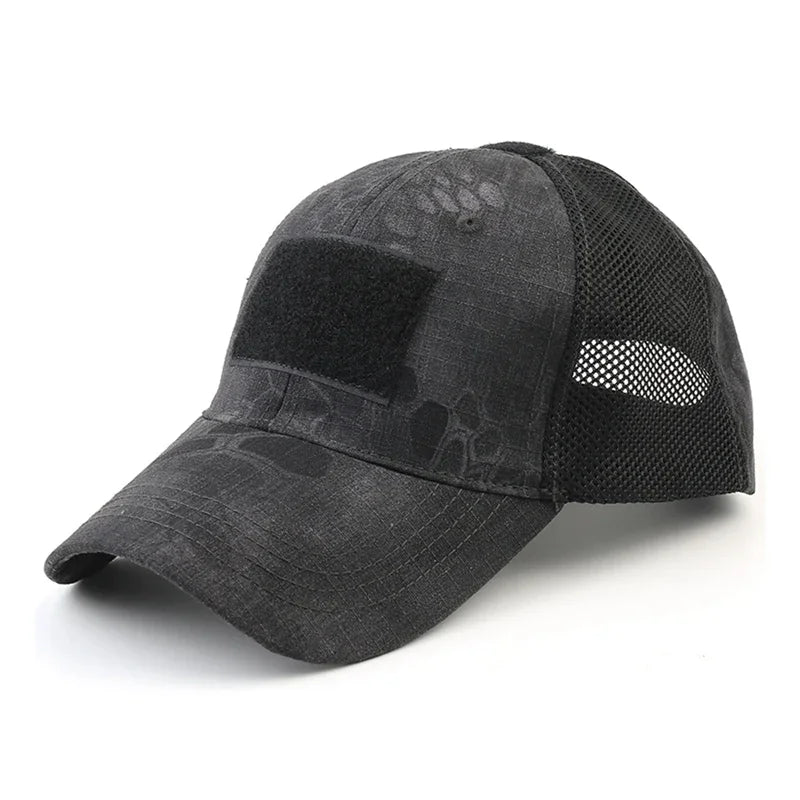 Podesiva kapa Outdoor Multicam kamuflažnog uzorka s mrežicom, taktička snapback kapa za airsoft, ribolov, lov, planinarenje i košarku