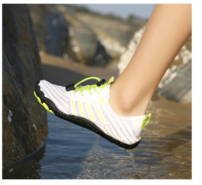 Herren Damen Wasserschuhe Aqua-Schuhe Drainage-Schuhe Strandsport Schwimmsandalen Schnelltrocknend Bootfahren Barfuß Tauchen Angeln Surfen Sneaker