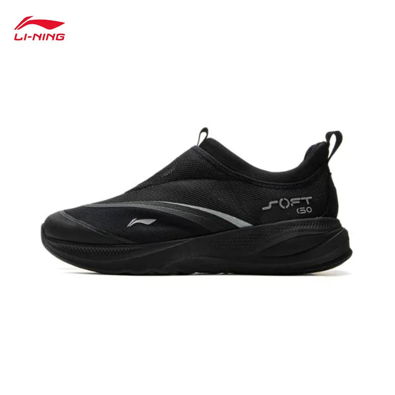 LI-NING SOFT GO 2 gåsko til mænd – slip-on, blød tyk hæl, komfortable og slidstærke, sporty hverdagssko AGLV005