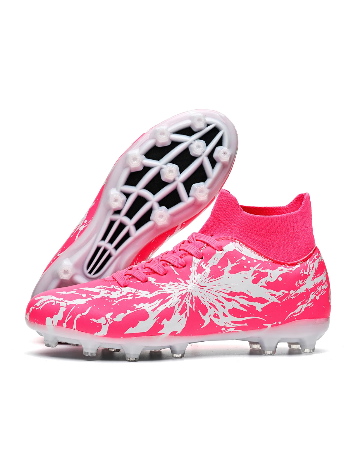 Chaussures de football pour hommes AG FG, crampons légers, semelle extérieure durable et antidérapante, tige confortable en PU, entraînement en plein air