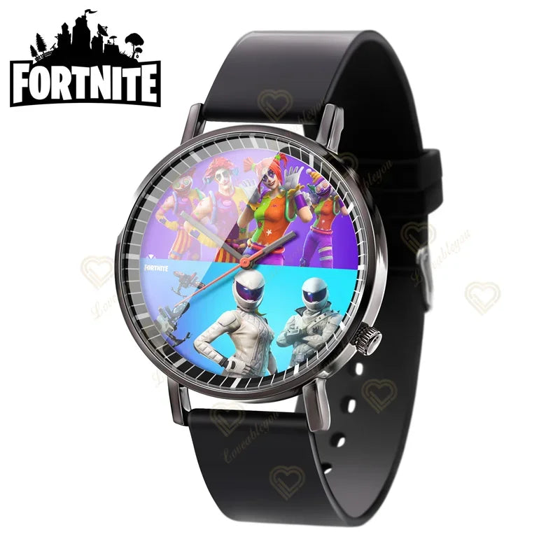 Wrist Watch F-Fortnited Cook Watch Trend Fashion Creative Quartz Student Watches Battle Game Figure Model Kids Birthday Gift