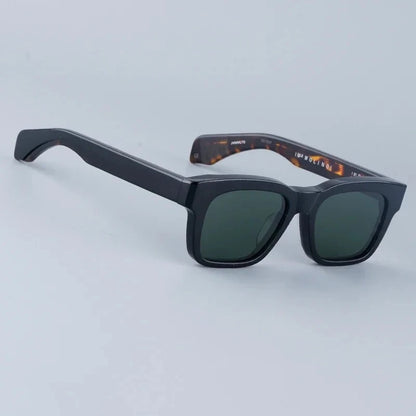 JMM Molino Square Sunglasses with Rivet Handmade Classical Vintage Acetate Designer Brand Prescription Eyeglasses with Case