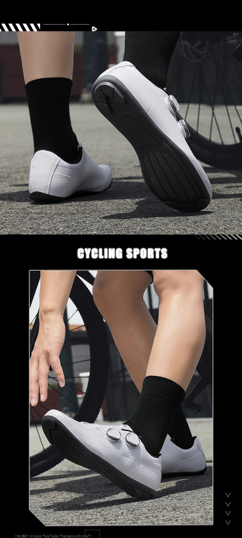 Speed Cycling Sneaker Herre-cykelsko til landevejscykling med klamper SPD-sko Cykelsko til flade pedaler Herre-cykelsko til udendørs brug Hvid
