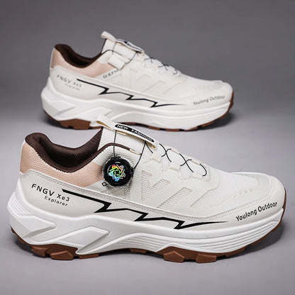 Chaussures de randonnée respirantes pour homme — Boucle rotative, semelle antidérapante