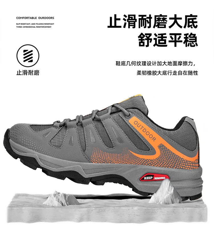 Scarpe da uomo per attività all'aperto - Scarpe da alpinismo antiscivolo da uomo - Calzature da viaggio, escursionismo e avventura - Sneaker casual alla moda
