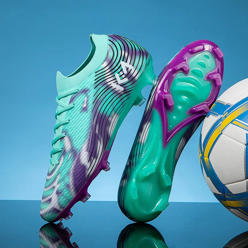 New Men Soccer Shoes Hot-selling Sneakers Grass Cleats High-quality Football Boots Non-Slip Boys Match Outdoor High-top Light