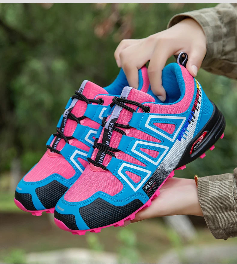 Chaussures de randonnée unisexes à lacets, antidérapantes et légères ; chaussures de sport tactiques d'entraînement pour hommes ; chaussures de cyclisme décontractées sans crampons pour femmes
