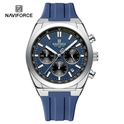 Montre-bracelet pour homme NAVIFORCE – Style luxe et sportif, mouvement à quartz, affichage 24 heures, guichet date, chronographe, étanche – Idée cadeau pour homme