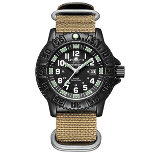 ADDIESDIVE Men’s Luxury Military Sport Quartz Watch  Luminous Dial, Rotating Bezel, Nylon Strap & 50M Water Resistant