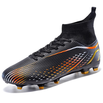Herren-Fußballschuhe Herren-Rasen-Fußballschuhe, atmungsaktiv, weich, Outdoor-Fußballschuhe, Stollen, lange Spikes, bequeme Trainings- und Sportschuhe für Herren